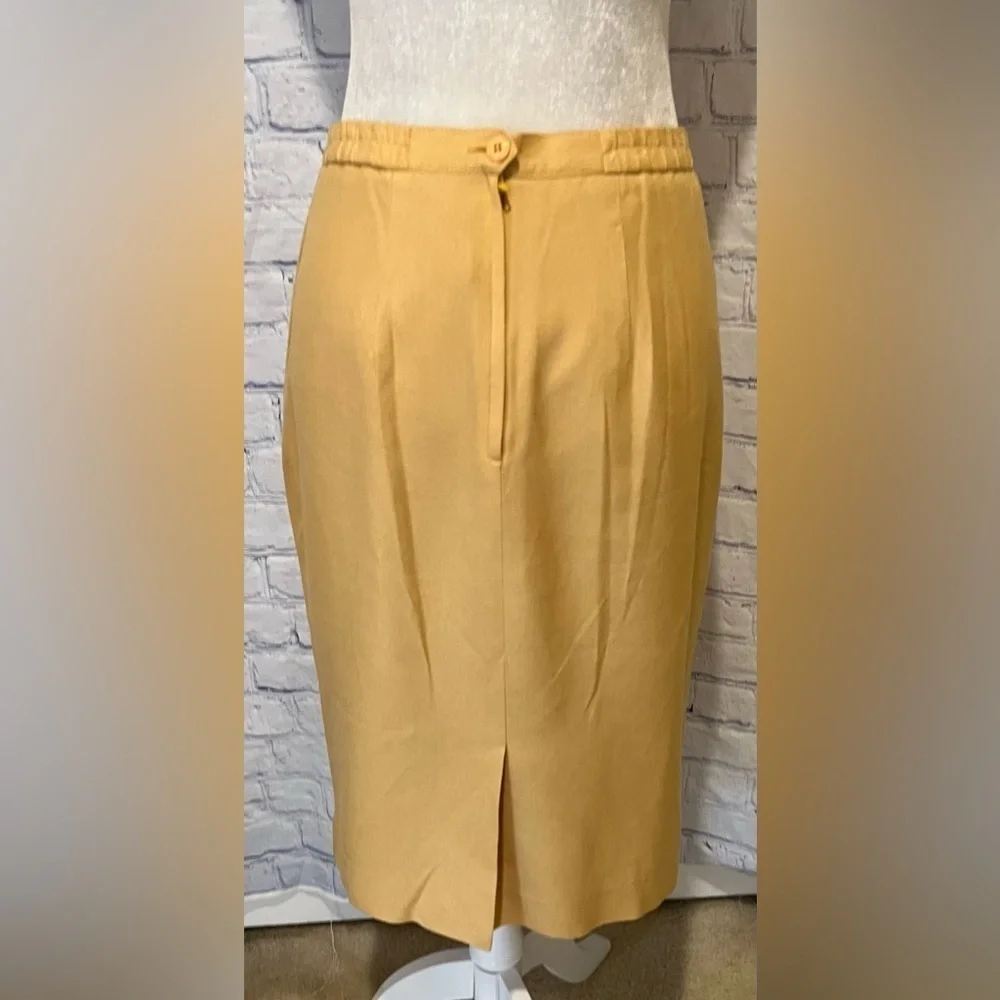 Vintage Sassoon women’s two-piece yellow plaid skirt Suit Set size 8 - Picture 6 of 11